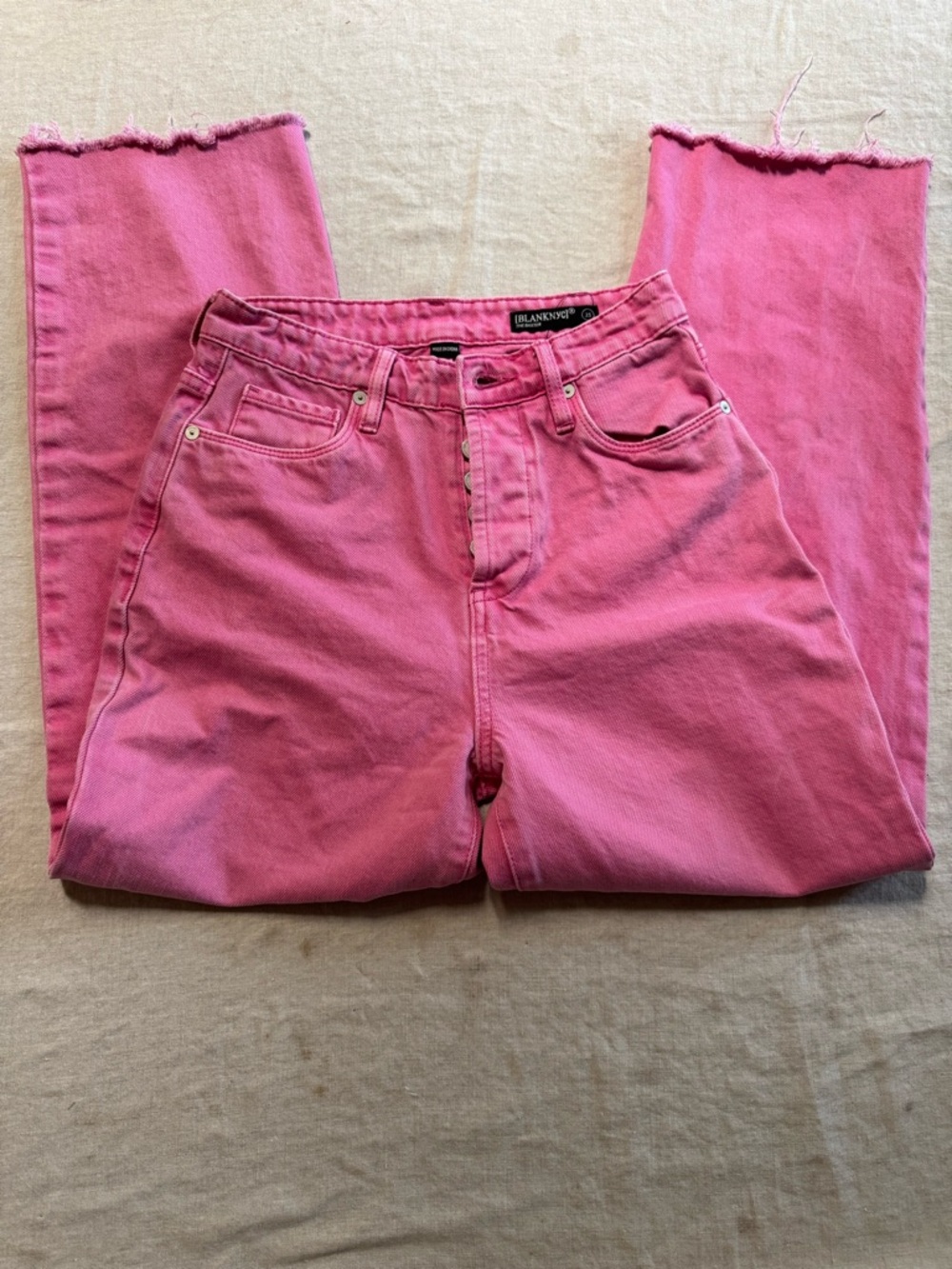 Blank NYC Baxter Ribcage Straight Leg Size 25 Pink - Picture 3 of 7